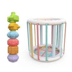 Montessori Toys for 1-2 Year Olds Colorful Cube with Multi Sensory Toys Baby Sensory and Suction Toys