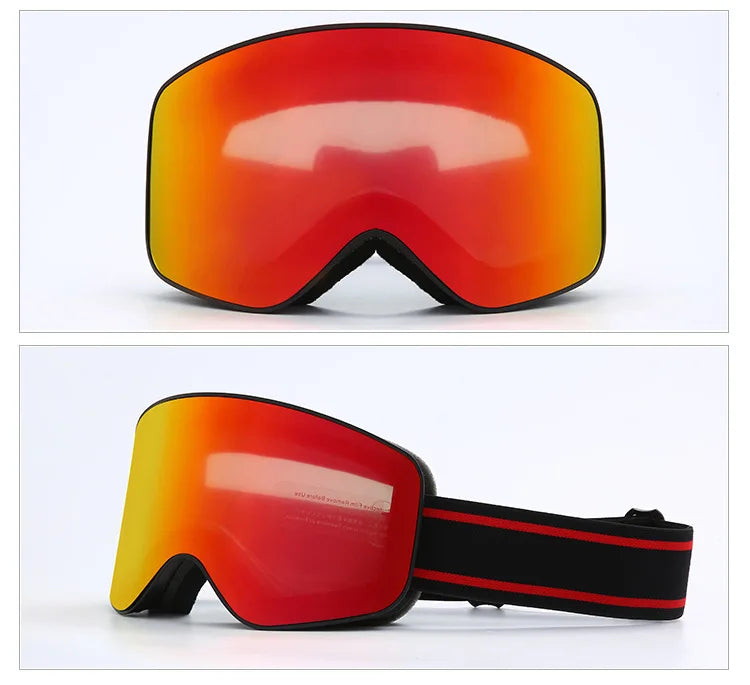 Ski Snowboard Goggles Unisex Skiing Eyewear Mask UV 400 Snow Protection Double Anti-Fog Cylindrical Design