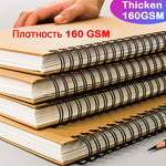 Professional Sketchbook Thick 160 GSM Spiral Bound Sketch Pad – Premium Heavyweight Paper for Drawing and Art School Supplies