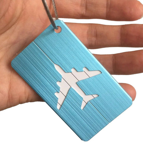Luggage Tag Metal Aluminium Alloy Travel Baggage Name Address Label Holder Suitcase Accessory