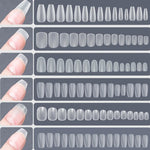 False Nails 120 piece/bag Matte Press-On Nail Tips Soft Full Cover False Nails Oval Almond Sculpted Fake Nail