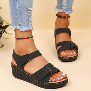 Summer Wedge Sandals for Women Non Slip Lightweight Casual Platform Open Toe Ankle Strap Sandals