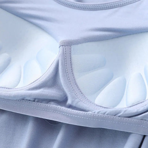 Camisole Top Women Plus Size Wide Shoulder Strap Chest Pad Cropped Vest Casual Summer Underwear