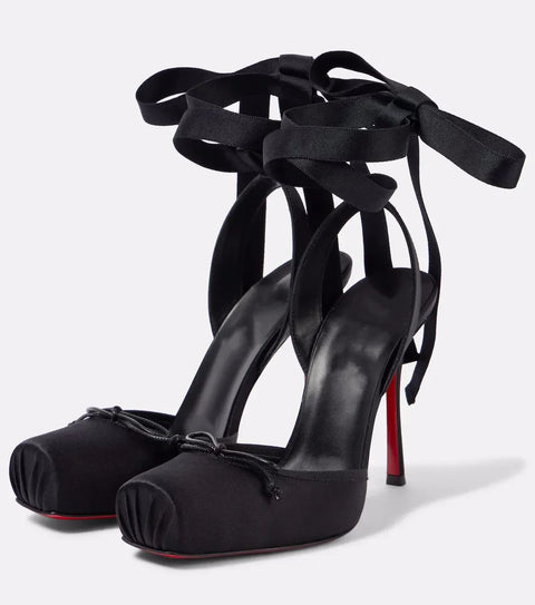 Black high heel shoes