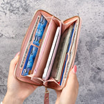 New Fashion Faux Leather Zipper Wallet Long Clutch Coin Purse Card Holder Billfold Wallet