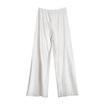 Satin Wide Leg Pants Long Floor Casual Pants Women's Spring Summer Trousers