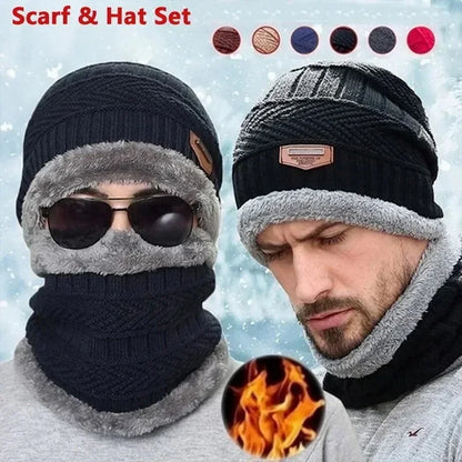 Beanie and Scarf Black