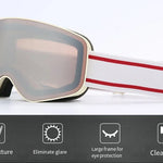 Ski Snowboard Goggles Unisex Skiing Eyewear Mask UV 400 Snow Protection Double Anti-Fog Cylindrical Design