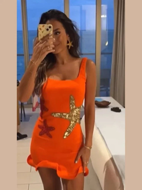 Mini Dress Women Sparkly Sequin Strap Elegant Shiny Sleeveless Bodycon Holiday Party Dress