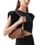 Elegant Crossbody Bag with Sleek Minimalist Design Retro Underarm Saddle Handbag