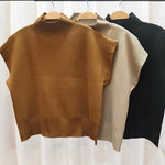 Women's Elegant Stand-up Collar Knitted Loose Top