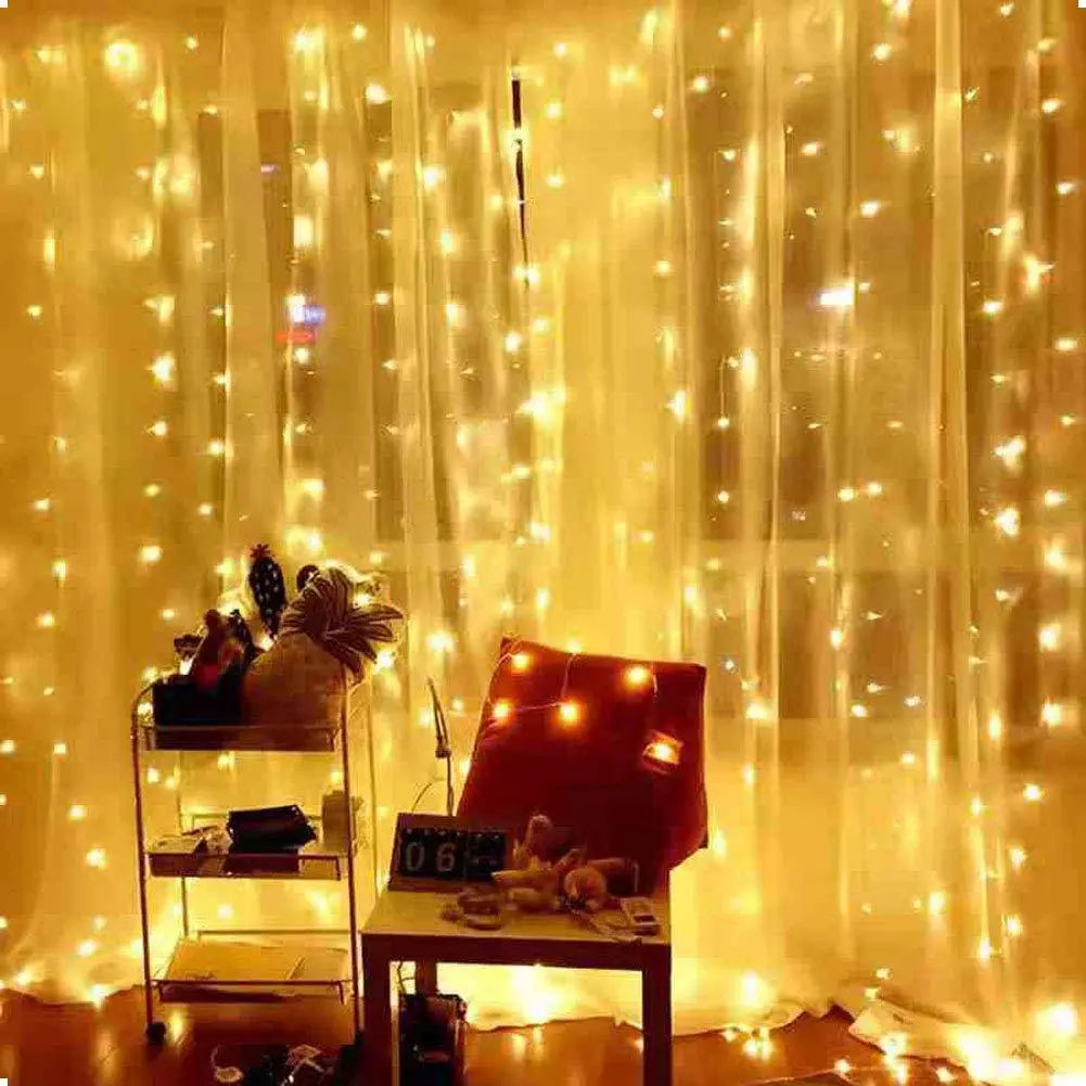 3M Christmas LED USB Fairy String Curtain Lights Christmas Decoration for Home 8 Different Modes with Remote Control