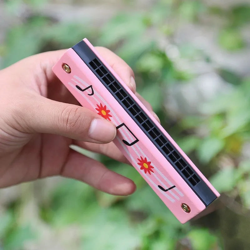 Wooden Harmonica for Children Musical Instrument Toy Music Teaching Aids Early Education Kindergarten Beginners Gift for Kids