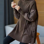 Long Sleeve Turtleneck Korean Sweaters Tops Fashion Loose Women's Sweater Pullovers
