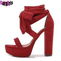 Women's High Heels Chunky Block Platform Sandals Gladiator Open Toe Dressy Pumps Fashion Shoes