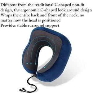 U-Shaped Memory Foam Neck Pillows Soft Travel Pillow Massage Neck Pillow Sleeping Airplane Pillow Cervical Healthcare Neck Spine Comfort