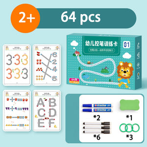 136 Page Magic Tracing Montessori Notebook For Learning To Write The Alphabet, Numbers And Line Tracing