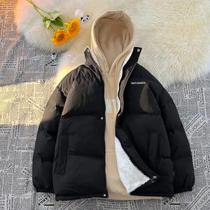 Women's Thick Coat Winter Jacket Stand Up Collar Cotton Padded Jackets Fashion Thick Parka