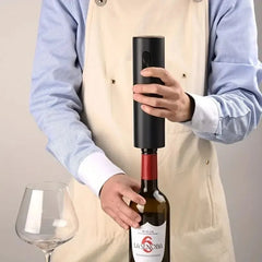 Electric Wine Opener Automatic Corkscrew with Aerator Pourer Foil Cutter One Click Button Battery Operated Opener for Kitchen Bar Party