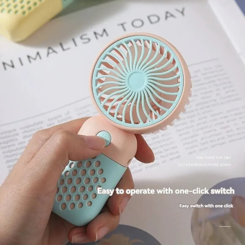 New Handheld USB Charging Mini Fan Cute Small Fan Portable Mini USB Fan Mini Pocket Fan