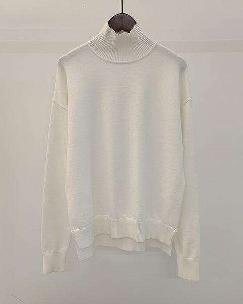 Turtleneck Sweater & Wide Leg Pant Set Women 2-Piece Knitted Warm Elegant Casual Fashion Outfit