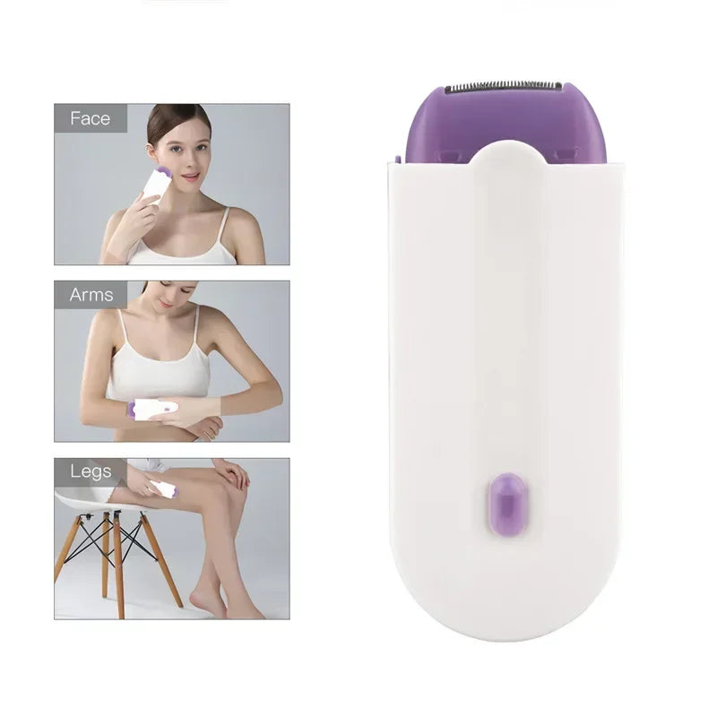 Electric Depilator Finishing Touch Mini Rechargeable Hair Removal Handheld Machine Device Removes Body & Facial Hair Painlessly