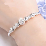 925 Sterling Silver Lucky Charm Bracelet Cuff Bracelets For Women Bangles Fashion Jewelry