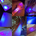 Invisible Ink Pen 12-PCS Different Colors, Spy Pen with UV Light, Magic Marker for Secret Message, Treasure Box Prizes, Kids Party Favors, Toys Gift