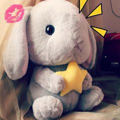 Cute Stuffed Rabbit Toy 17-Inch Soft Plush Bunny Sleep Pillow Toy For Kids