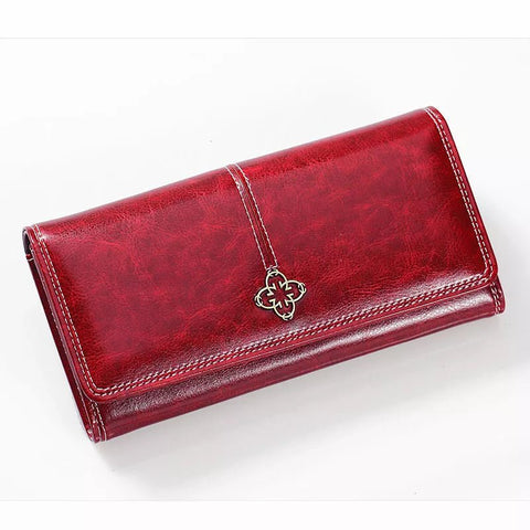 Wallet Women Faux Leather Long Rectangular Luxury Chic Purse Money Bag Card Holder Accessory