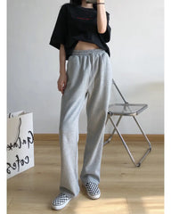 Women's Straight Wide Leg Sweatpants Casual Pants High Waist Mopping Sport Pants