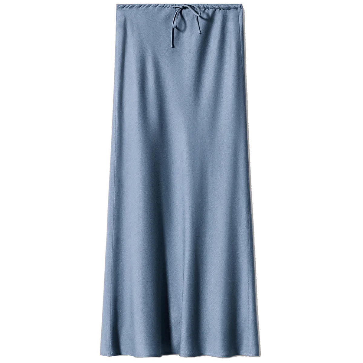 Long light blue skirt on a white background