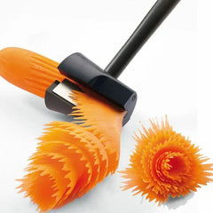 Vegetable Spiral Peeler, Create Flower Garnish with Carrot Radish Potato, Kitchen Tool Slicer Peeler