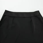 Elegant Satin Black Trumpet Skirts Boutique Fashion High Waist Skirts for Women Office Long Skirt All Seasons