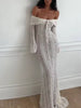 off shoulder maxi dress
