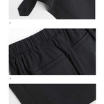 Women's Elastic Waist Brief Above Ankle Pleated Long Trousers