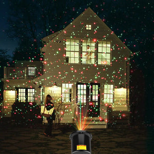 Moving Full Sky Star Laser Projector Landscape Lighting Red&Green Christmas Party LED Stage Light Outdoor Garden Lawn Laser Lamp