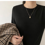 Women's Sweater Fall Winter Apparel Pullovers Long Sleeve Tube Knitted Top