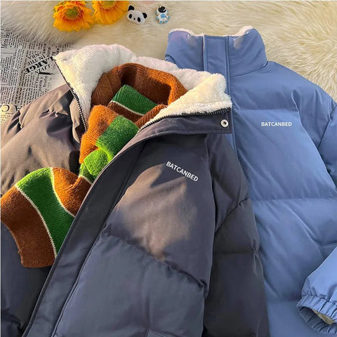 Winter Coat Women Thick Stand-Up Collar Cotton Padded Parka Warm Casual Outerwear Fashion Jacket