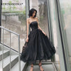 Black Midi Prom Dress Gown