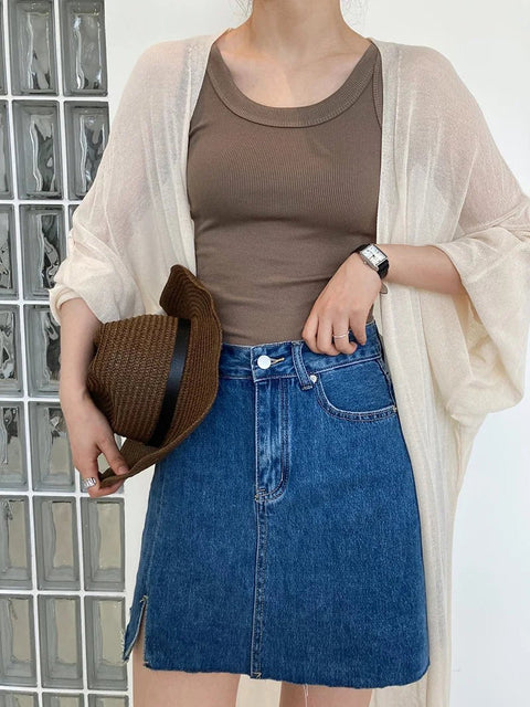 Tank Top Women Ribbed Knit Off-Shoulder Crop Basic Casual Y2K Sport Everyday Fashion Top