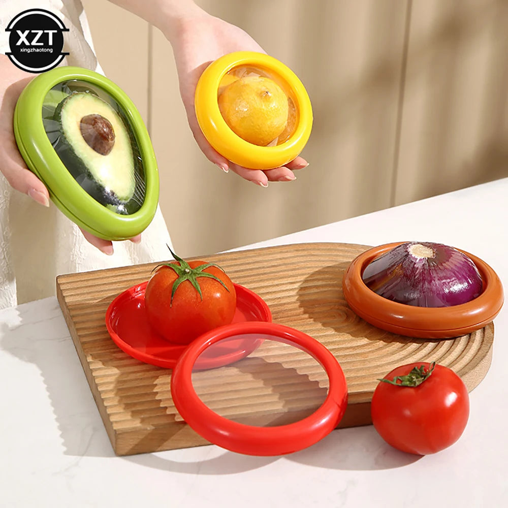 Creative Kitchen Storage Box Fruit Vegetable Container Keeps Veggies Fresh for Avocado Tomato Lemon Onion Kitchen Gadget