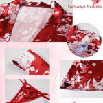 Women's Japanese Kimono Erotic Lingerie Thongs Set