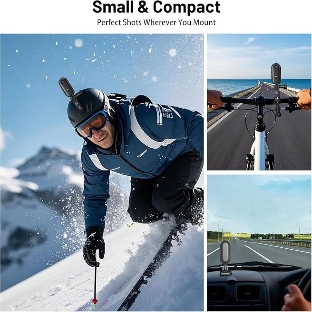 Outdoor Sports Camera black skiing