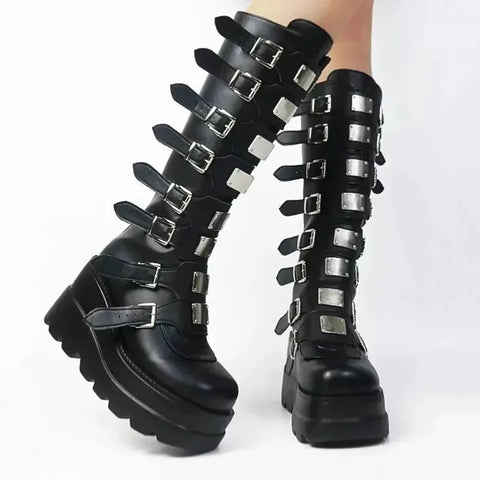 Calf High Boots black
