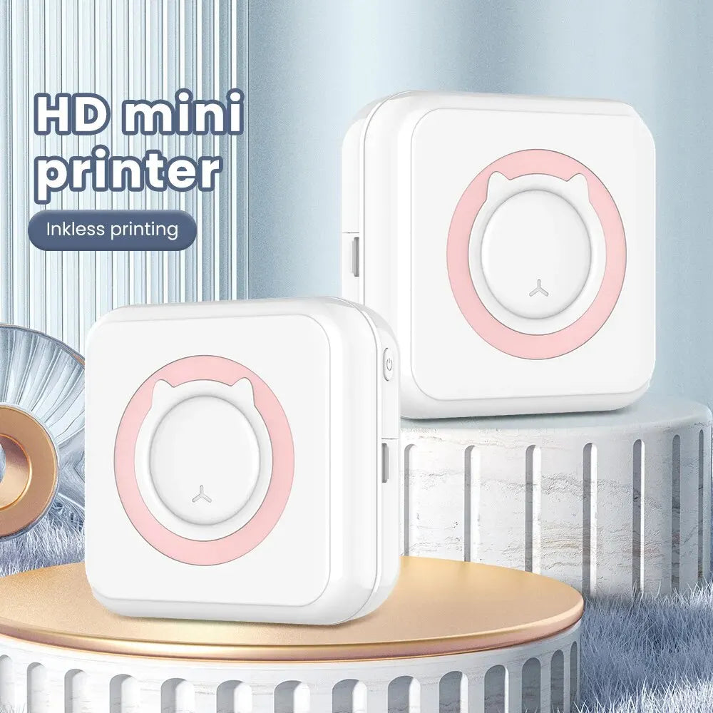Mini Portable Printer Thermal Sticker Paper Inkless Bluetooth Wireless Android IOS Portable Label Printer