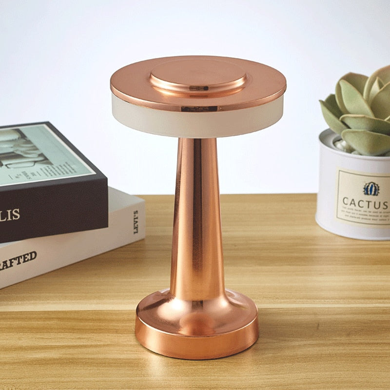 Wireless Portable Table Lamp with Touch Control Dimmable Three Brightness Levels Home Decor