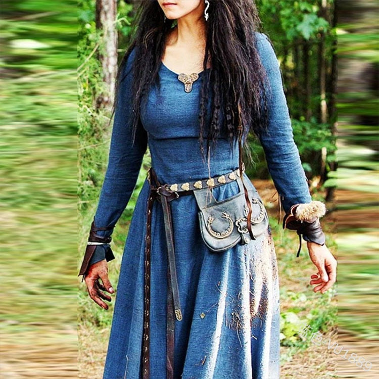Women's Medieval Dress Long Sleeve Robe Celtic Dress Women's Medieval Dress Long Sleeve Robe Celtic Dress