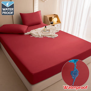 Waterproof Bed Cover Fitted Mattress Protector Anti-slip Adjustable Mattress Cover