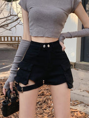 Sexy Hollow Out High Waist Denim Shorts